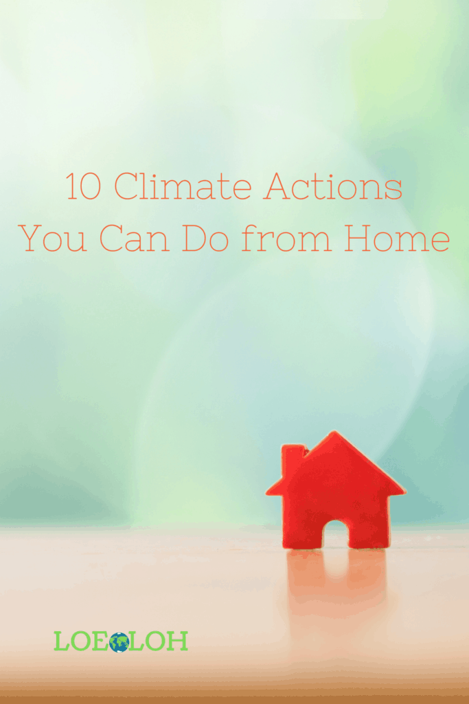 Climate change actions from home