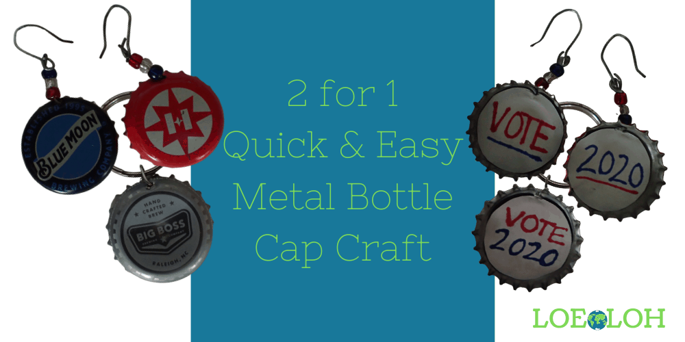 Quick Easy Metal Bottle Cap Craft Earrings Keychain