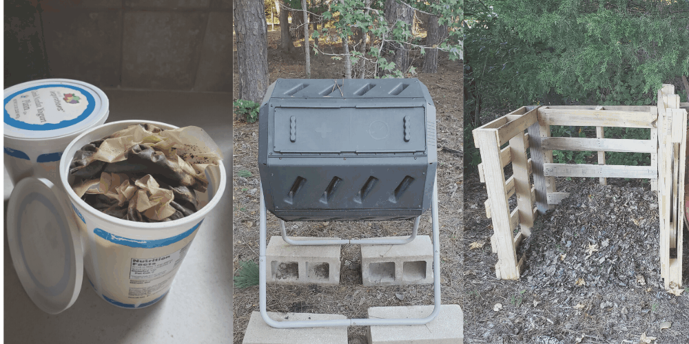 Backyard home compost setup